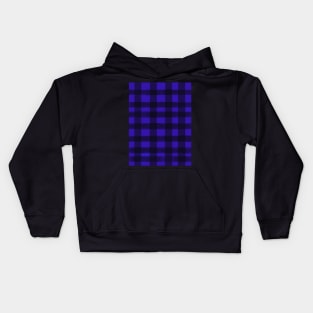 Purple Blue Plaid Pattern Kids Hoodie